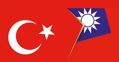 The flags of Turkey and Taiwan. (Shutterstock Photo)