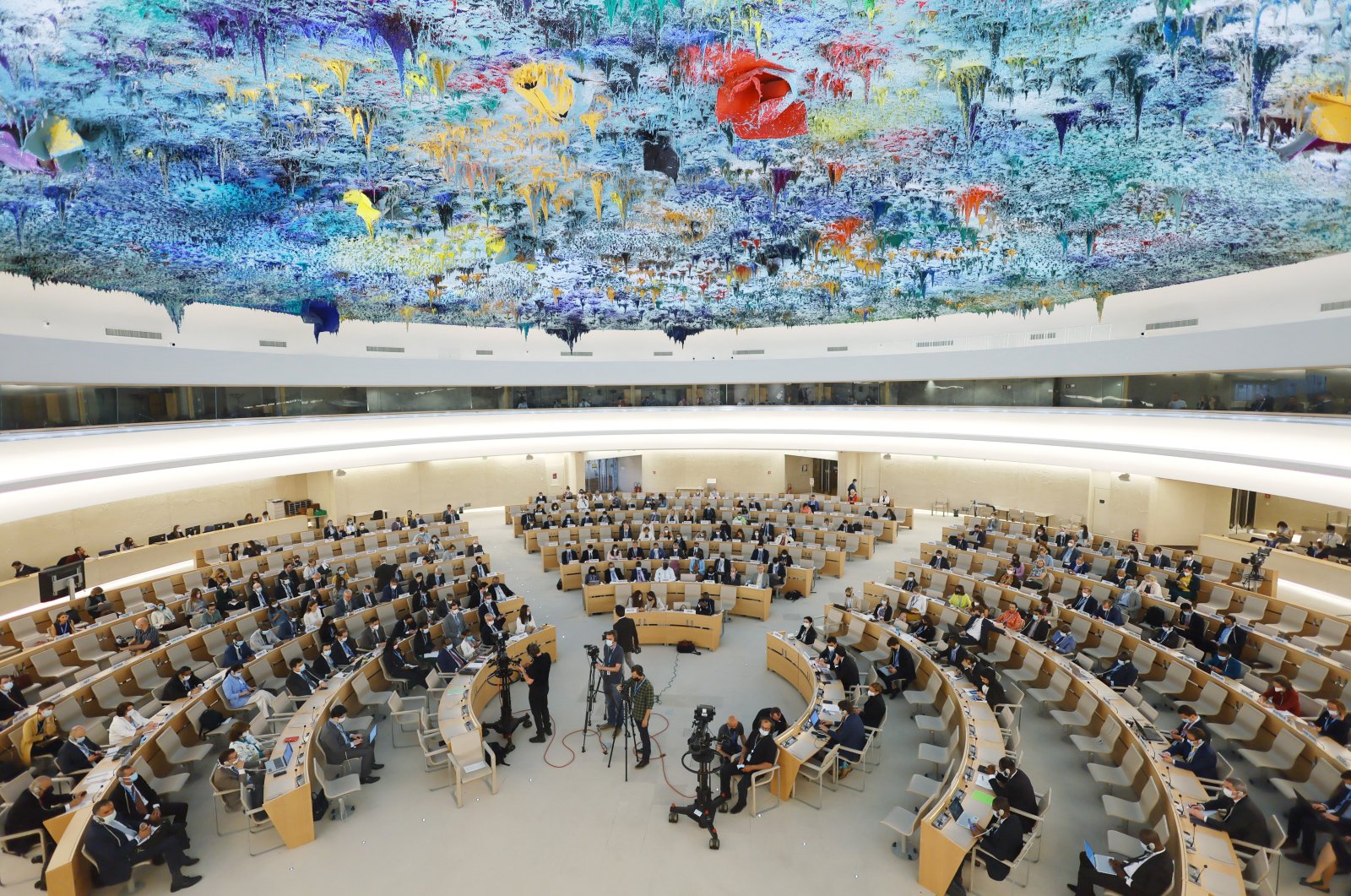 Overview of the United Nations Human Rights Council special session on the situation in Ukraine in Geneva, Switzerland, May 12, 2022. (Reuters Photo)