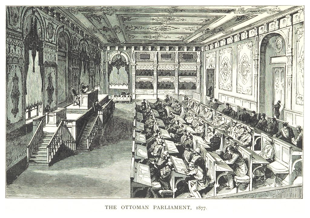  The meeting of the first Ottoman Parliament. (Wikimedia) 