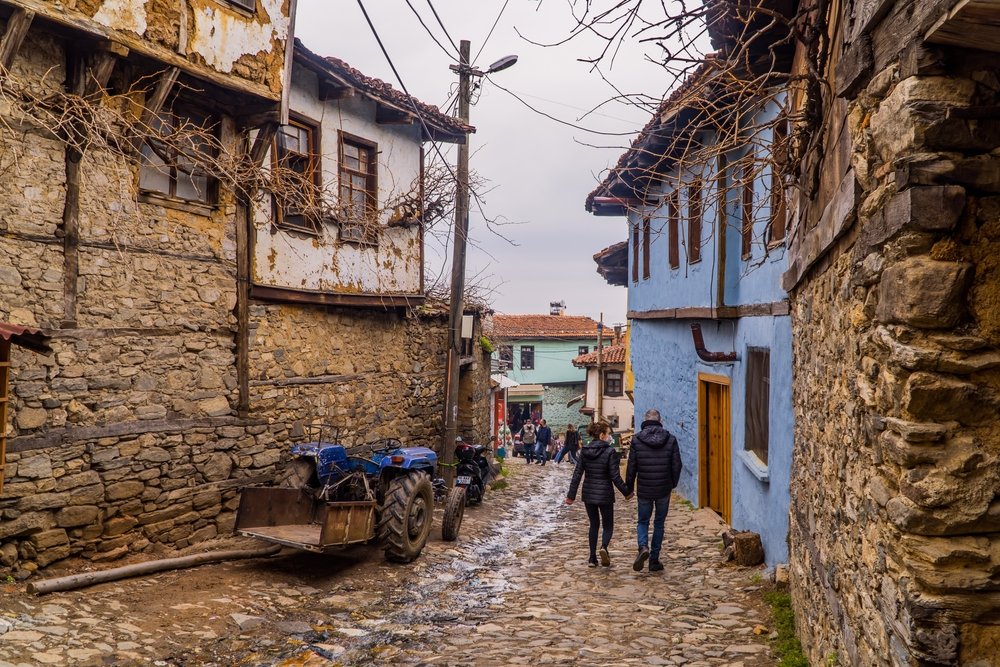 6 Mart 2021'de Bursa'nın Kumalıkcık köyünde Osmanlı evleri.  (Shutterstock fotoğrafı)