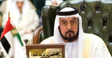 United Arab Emirates President Sheikh Khalifa bin Zayed Al Nahyan listens to closing remarks during the closing ceremony of the Gulf Cooperation Council summit in Kuwait's Bayan Palace, Dec. 15, 2009. (Reuters Photo)