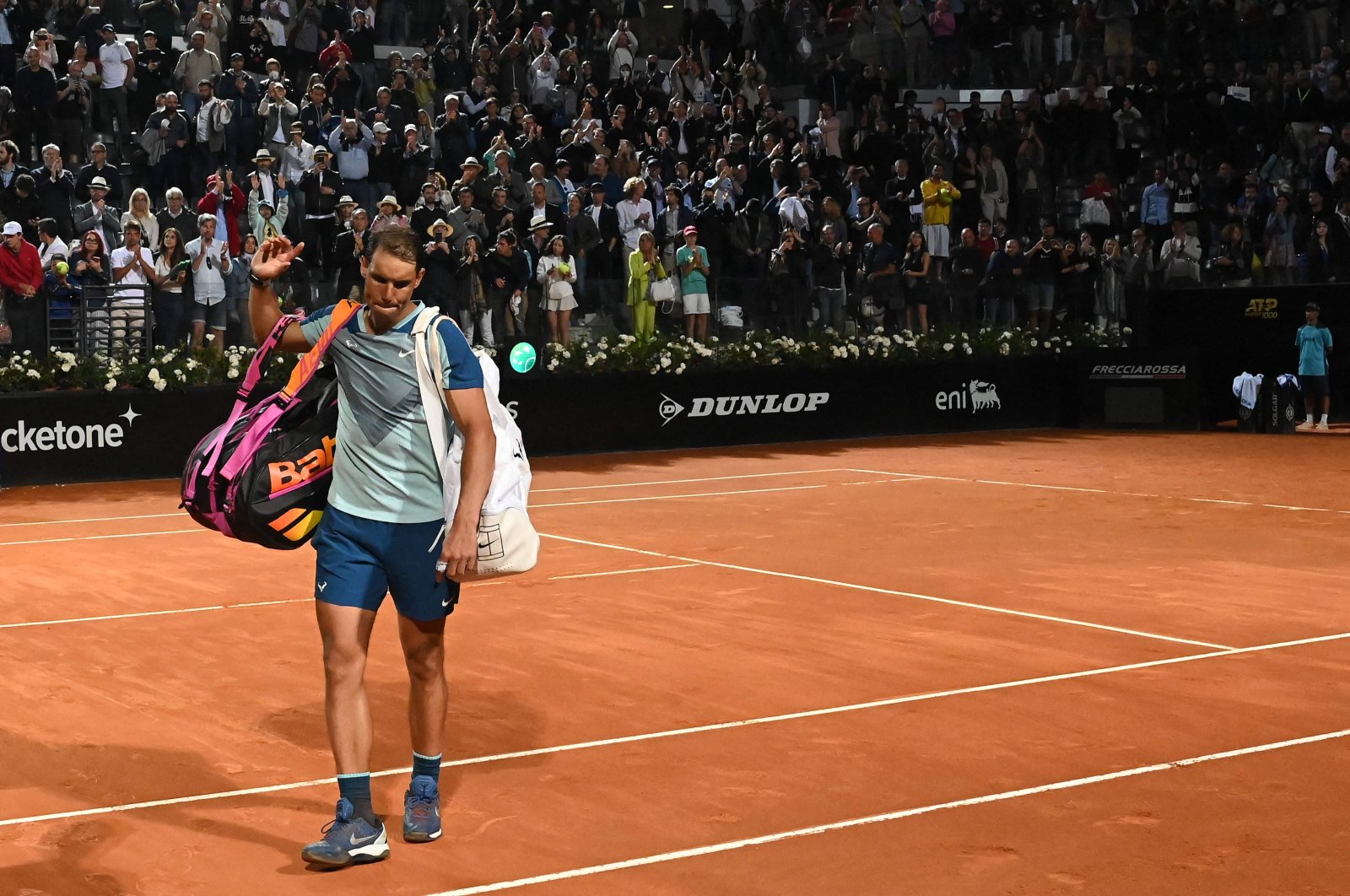 Rafael Nadal leaves after losing his Italian Open match against Denis Shapovalov, Rome, Italy, May 12, 2022. (AFP Photo)