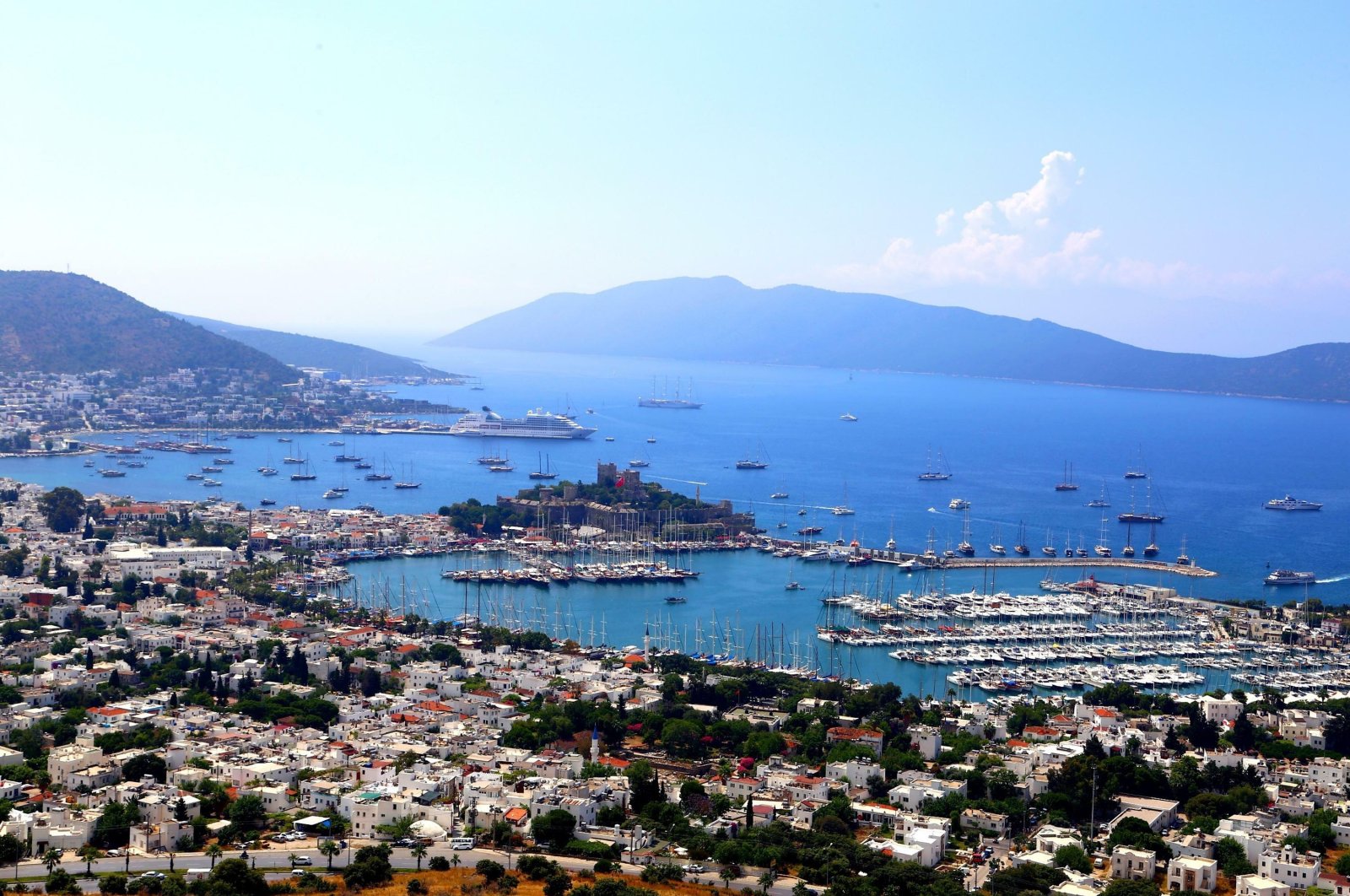 A view of the Aegean resort town of Bodrum, Turkey. (DHA Photo)