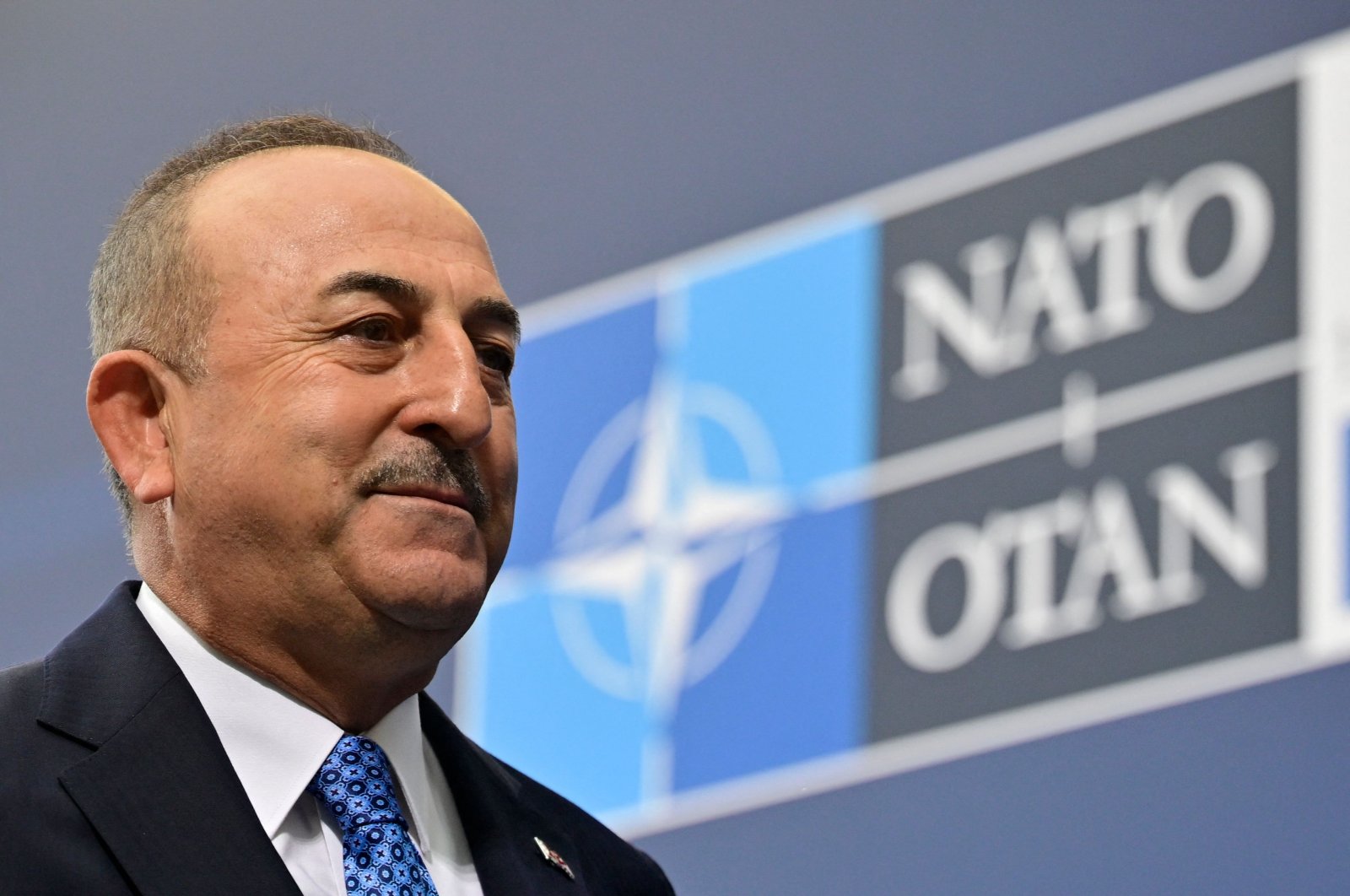 Foreign Minister Mevlut Çavuşoğlu arrives for an informal meeting of NATO foreign ministers on the conflict in Ukraine, Berlin, Germany, May 14, 2022. (AFP Photo)