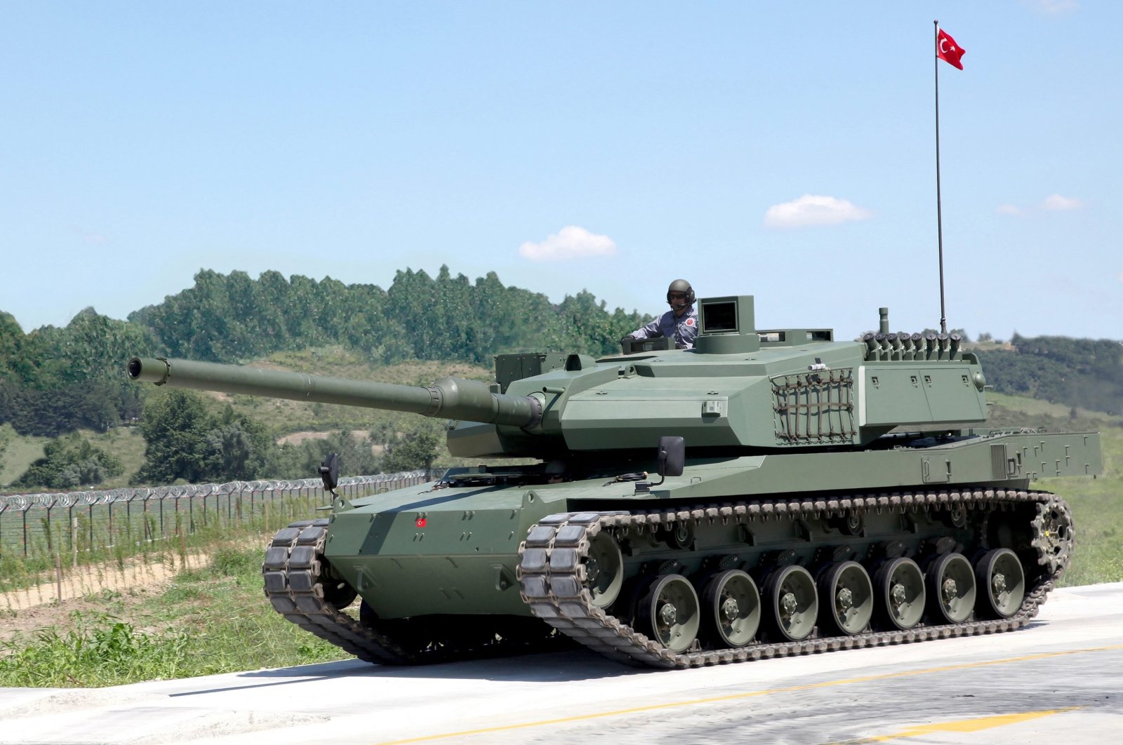 A prototype of Turkey&#039;s main battle tank Altay, Oct. 16, 2012. (AA Photo)