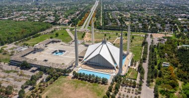 An aerial view of the Faisal Mosque, Islamabad, the capital of Pakistan. (Shutterstock)