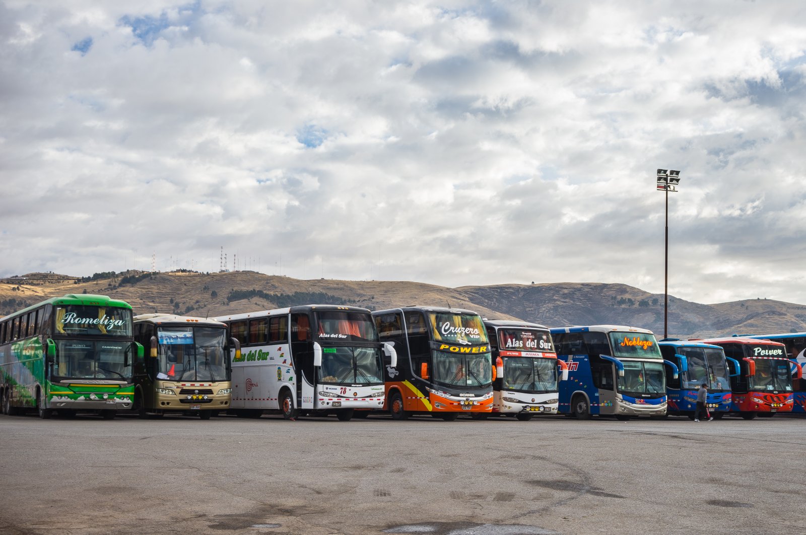 A row of buses parked at Arequipa bus station, Arequipa, Peru, Aug. 18, 2015. (ShutterStock Photo)