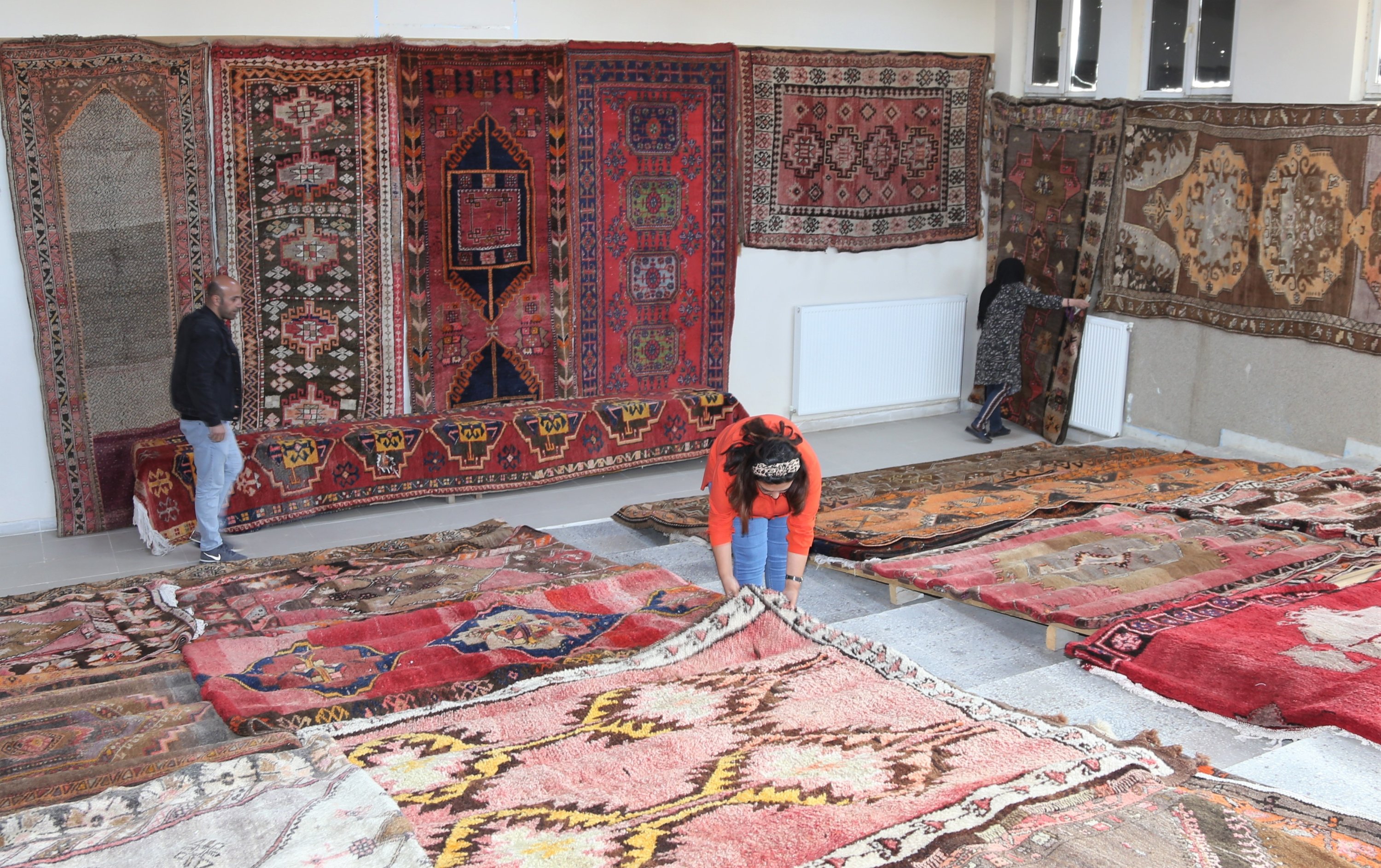 Museum Karpet-Kilim, yang didirikan dalam lingkup Pusat Penelitian dan Aplikasi Kerajinan Turki Universitas Van Yüzüncü Yıl, Van, Turki timur, 18 Mei 2022. (AA Photo)