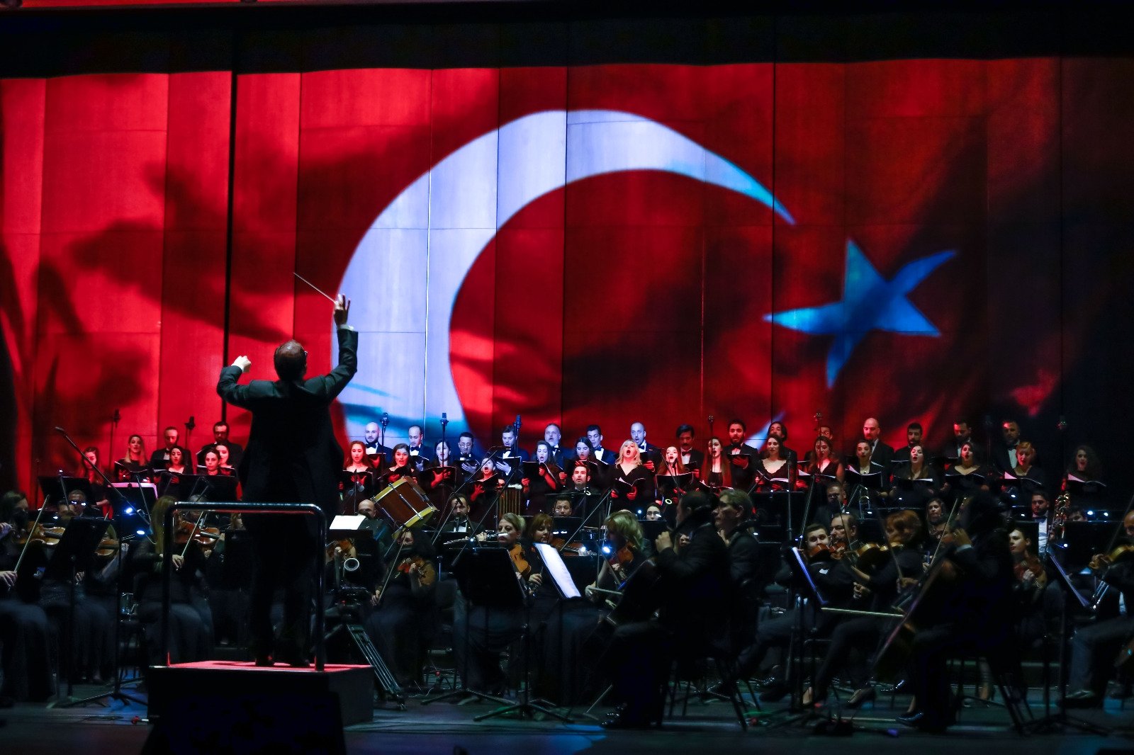 A view from the performance of the Istanbul State Symphony Orchestra at the gala night of Türk Telekom Opera Hall in AKM, Istanbul, Turkey, May 18, 2022. (Courtesy of Türk Telekom)