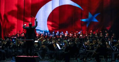 A view from the performance of the Istanbul State Symphony Orchestra at the gala night of Türk Telekom Opera Hall in AKM, Istanbul, Turkey, May 18, 2022. (Courtesy of Türk Telekom)