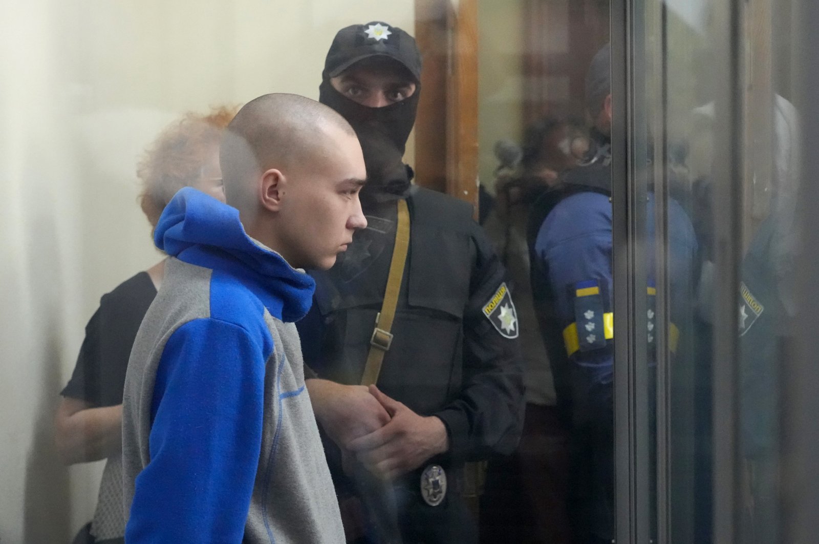 Russian army Sergeant Vadim Shishimarin is seen behind a glass during a court hearing in Kyiv, Ukraine, May 13, 2022. (AP Photo)