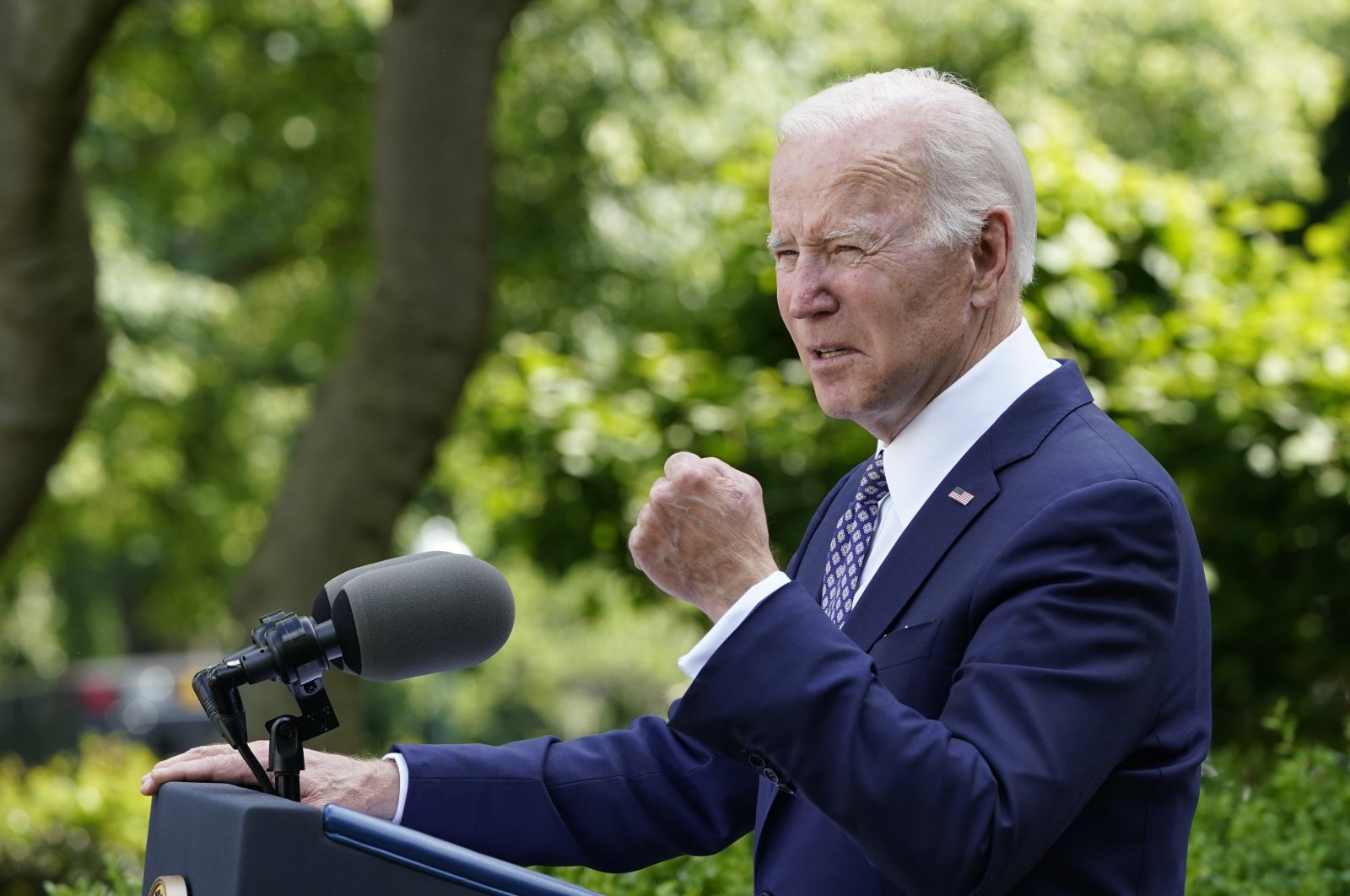 President Joe Biden speaks in the Rose Garden of the White House in Washington, May 17, 2022, Washington D.C., U.S. (AP Photo)