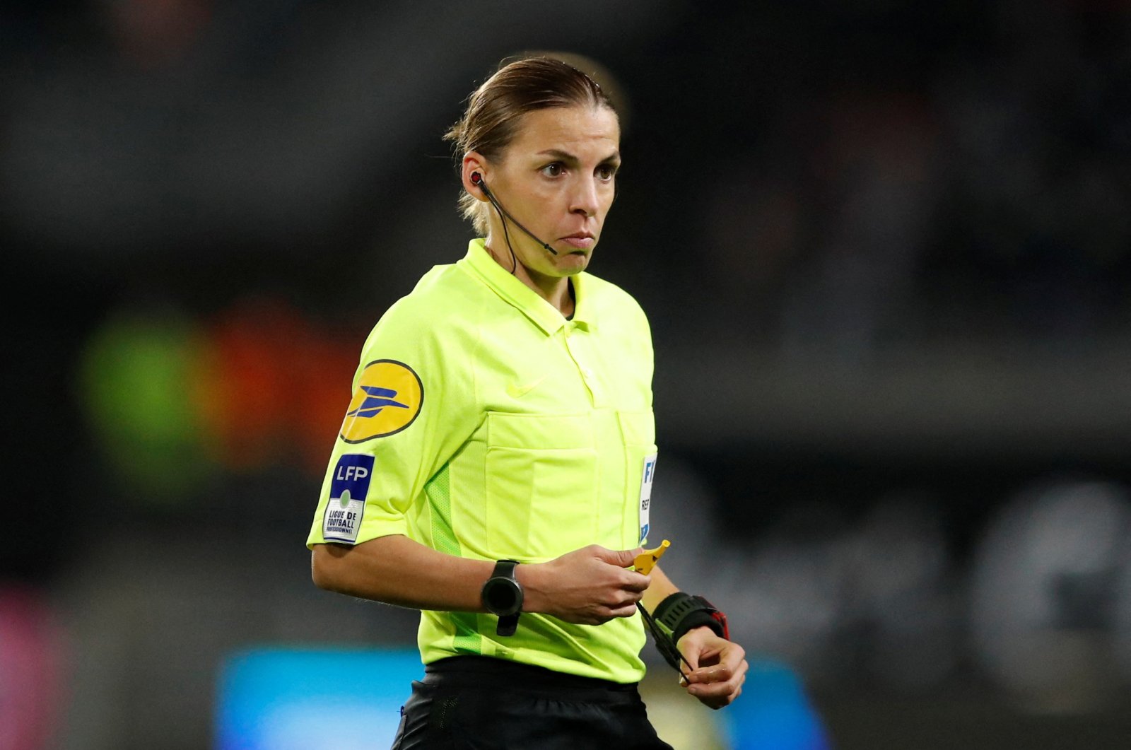 Referee Stephanie Frappart in action during a Ligue 1 match, Rennes, France, Dec. 1, 2021. (Rea)
