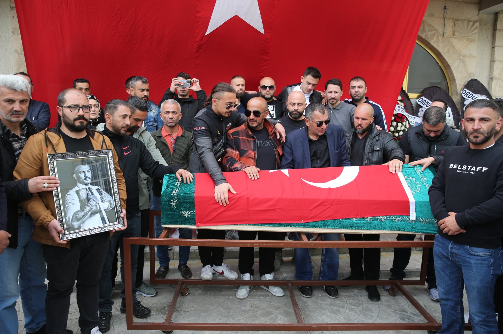 People attend the funeral of Turkish German boxer Musa Askan Yamak, Giresun, Turkey, May 19, 2022. (AA Photo)