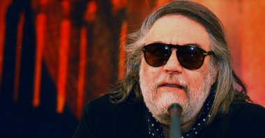 Greek composer Vangelis Papathanassiou during a press conference in Athens, Greece, June 27, 2001. (EPA)