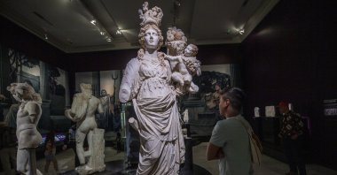 A statue of the Greek goddess Tyche on display at the Istanbul Archaeology Museums, Istanbul, Turkey, May 18, 2022. (AA Photo)