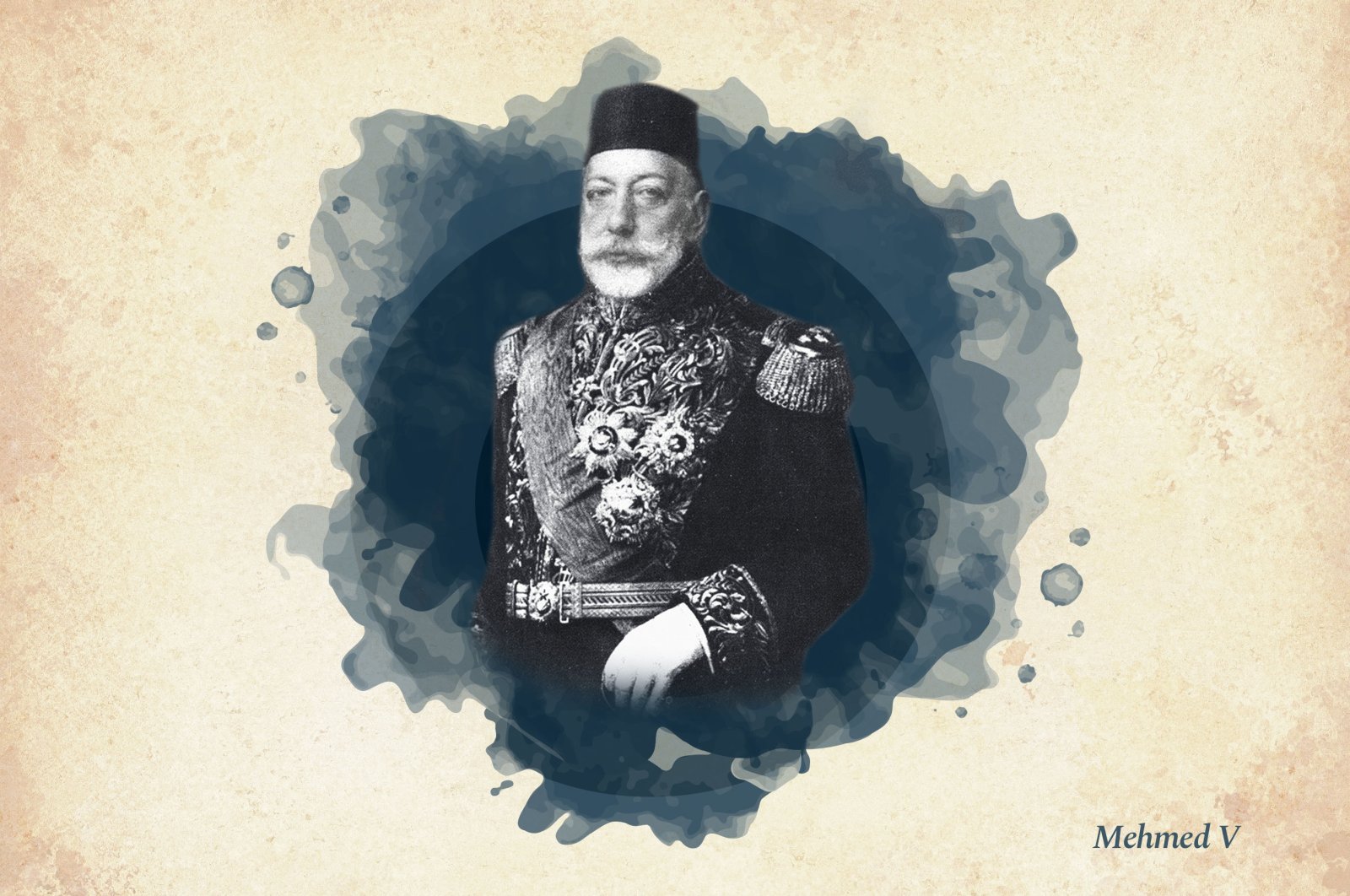 This old photograph shows Sultan Mehmed V, the 35th ruler of the Ottoman Empire. (Wikimedia / Edited by Büşra Öztürk)