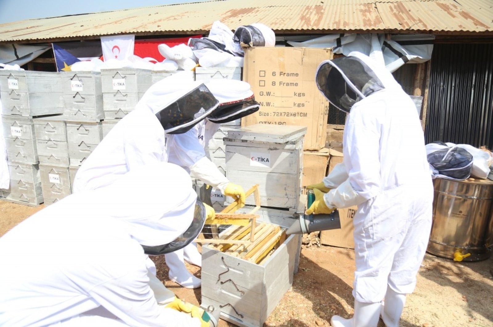 TIKA Turki melatih peternak lebah Sudan Selatan