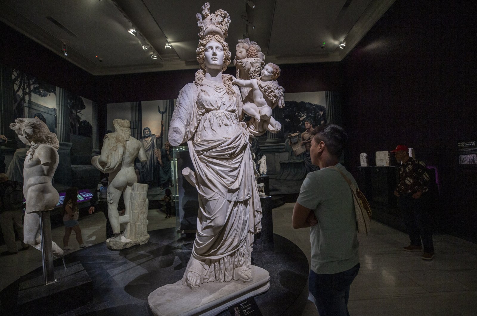 A statue of the Greek goddess Tyche on display at the Istanbul Archaeology Museums, Istanbul, Turkey, May 18, 2022. (AA Photo)