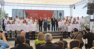 Organized under the auspices of the Presidency and with the support of the Ministry of Culture and Tourism, the 21-27 May Turkish Cuisine Week has started with the "Balıkesir Gastronomy Festival" attended by President Recep Tayyip Erdoğan&#039;s wife Emine Erdoğan and Minister of Culture and Tourism Mehmet Nuri Ersoy, Balıkesir, Turkey, May 21, 2022. (IHA Photo)