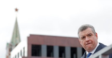 Russian lawmaker Leonid Slutsky attends a military parade on Victory Day, which marks the 77th anniversary of the victory over Nazi Germany in World War II, in Red Square, central Moscow, Russia, May 9, 2022. (Reuters Photo)