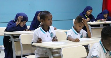 Students in a classroom at a Turkish Maarif Foundation school in Mogadishu, Somalia, May 21, 2022. (AA Photo)