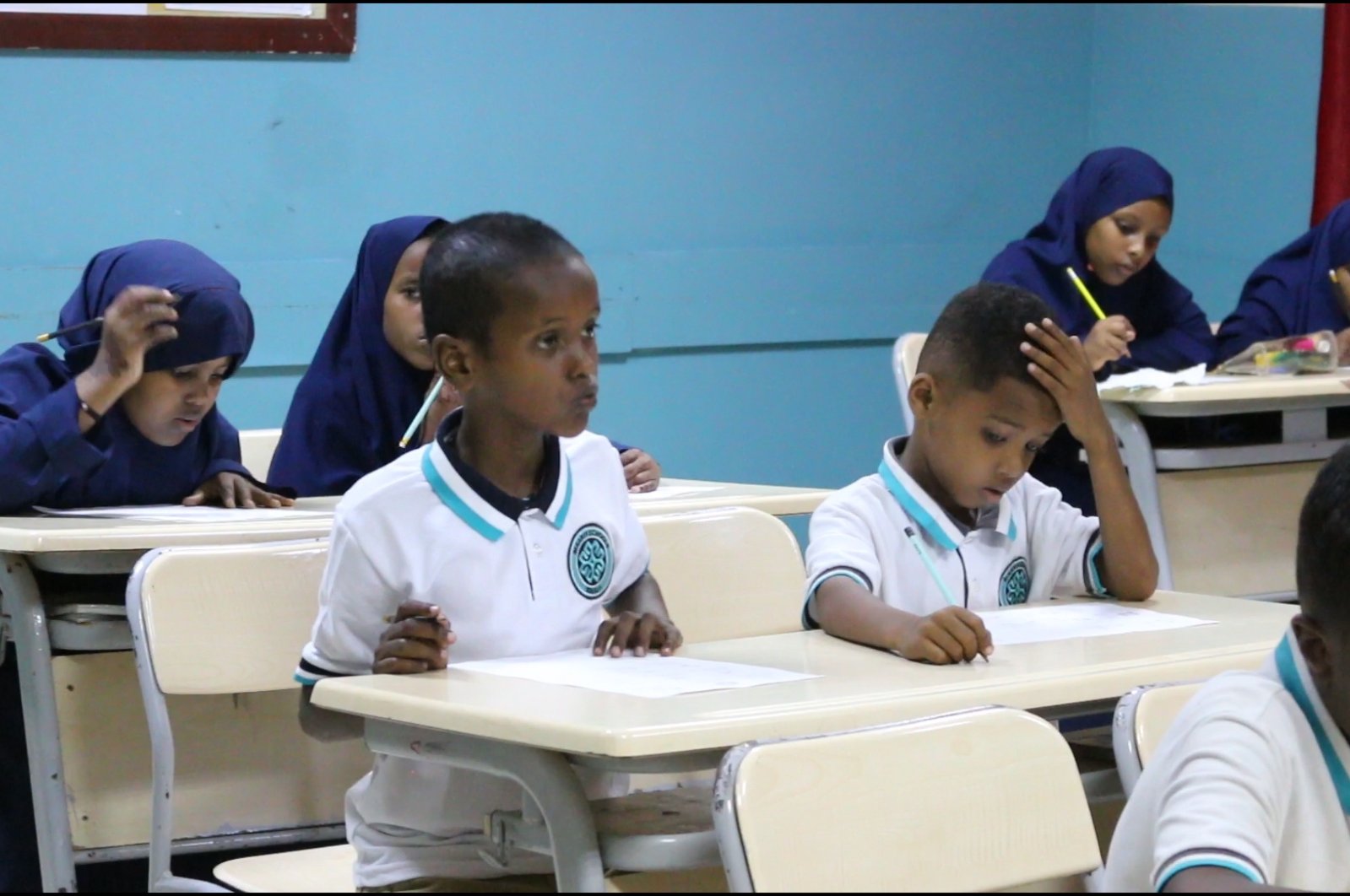 Students in a classroom at a Turkish Maarif Foundation school in Mogadishu, Somalia, May 21, 2022. (AA Photo)