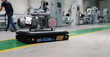  The electric cargo unmanned ground vehicle (UGV) AKIBA is seen in this undated photo. (AA Photo)