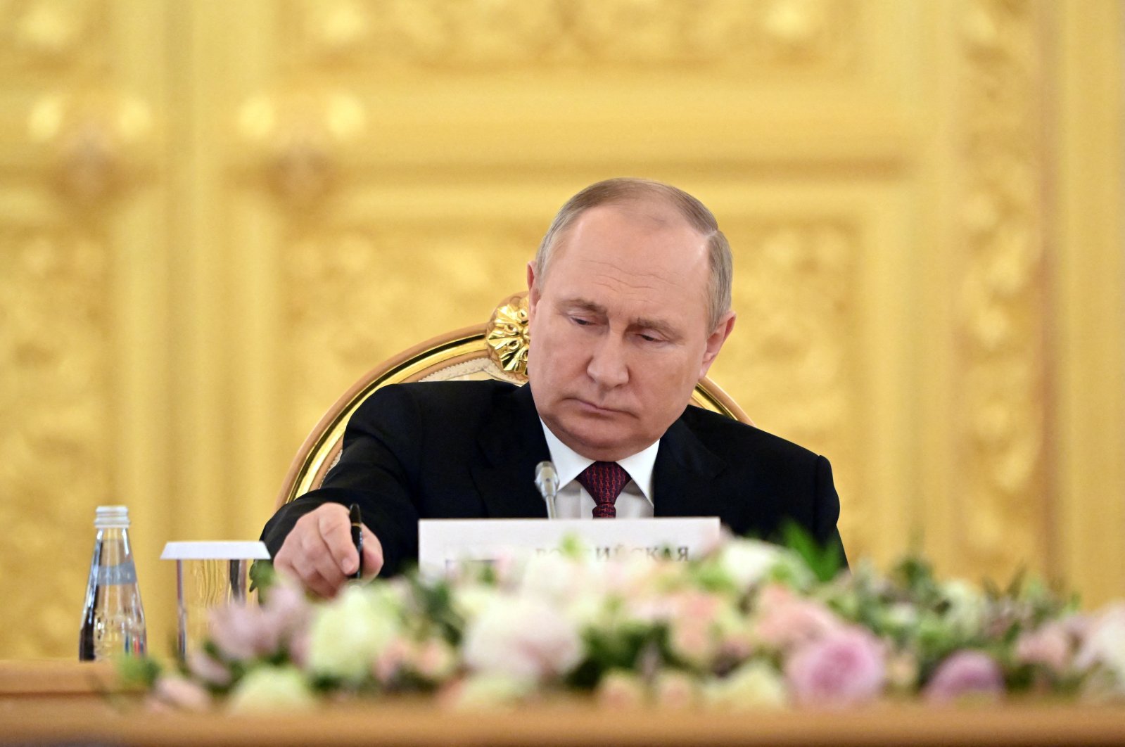 Russian President Vladimir Putin attends a summit at the Kremlin in Moscow, Russia, May 16, 2022. (Reuters Photo)