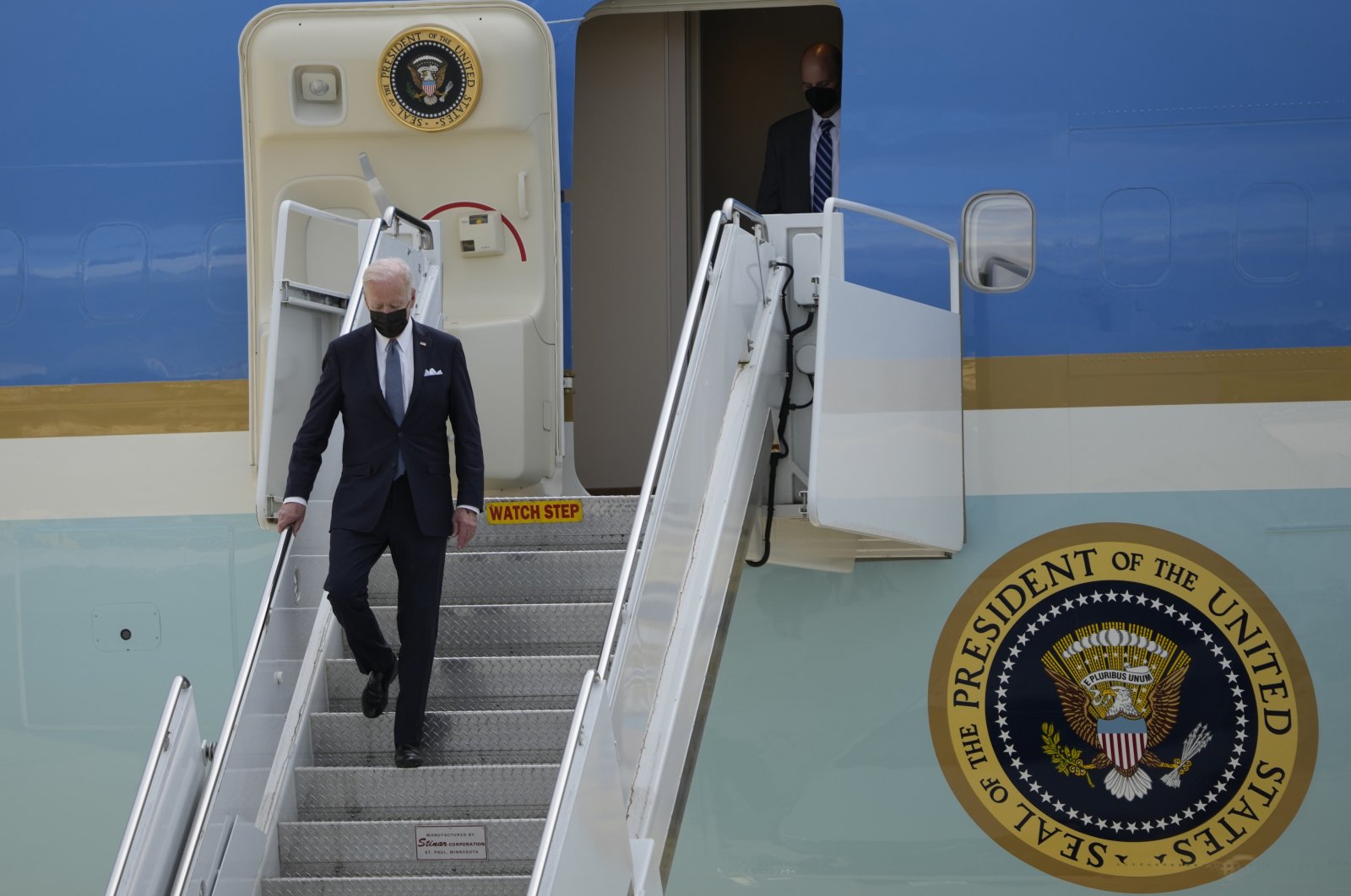 President Joe Biden arrives at the U.S. Yokota Air Base, in Fussa on the outskirts of Tokyo, Japan, May 22, 2022. (AP Photo)