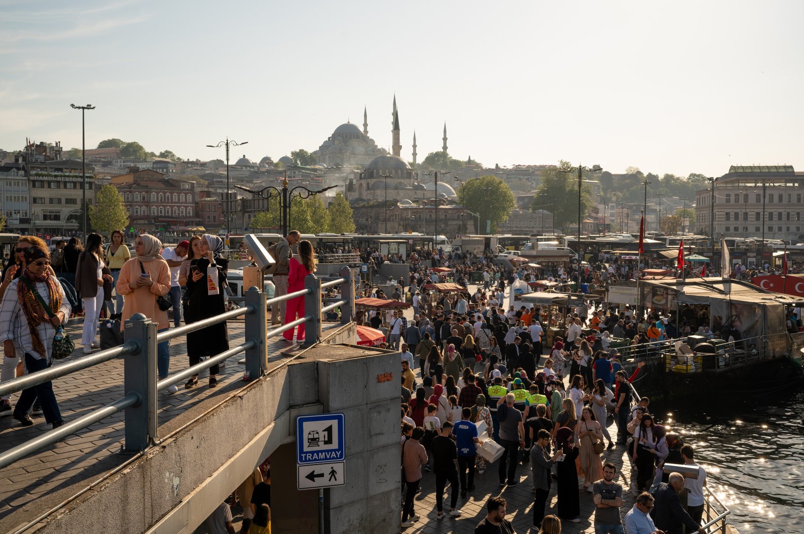 People walk in Eminönü quarter, in Istanbul, Turkey, May 14, 2022. (REUTERS PHOTO) 
