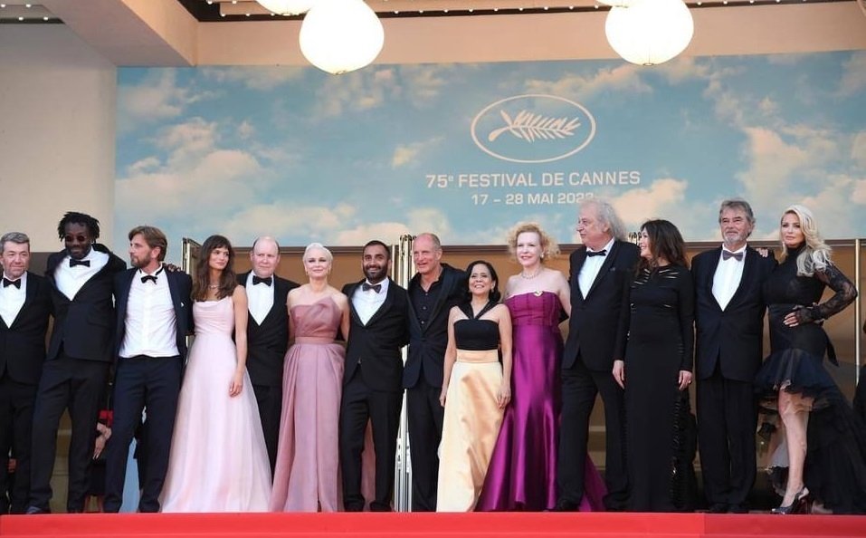 The crew of "Triangle of Sadness" (Hüzün Üçgeni) by director Ruben Östlund in Cannes, France, May 22, 2022. (AA Photo)