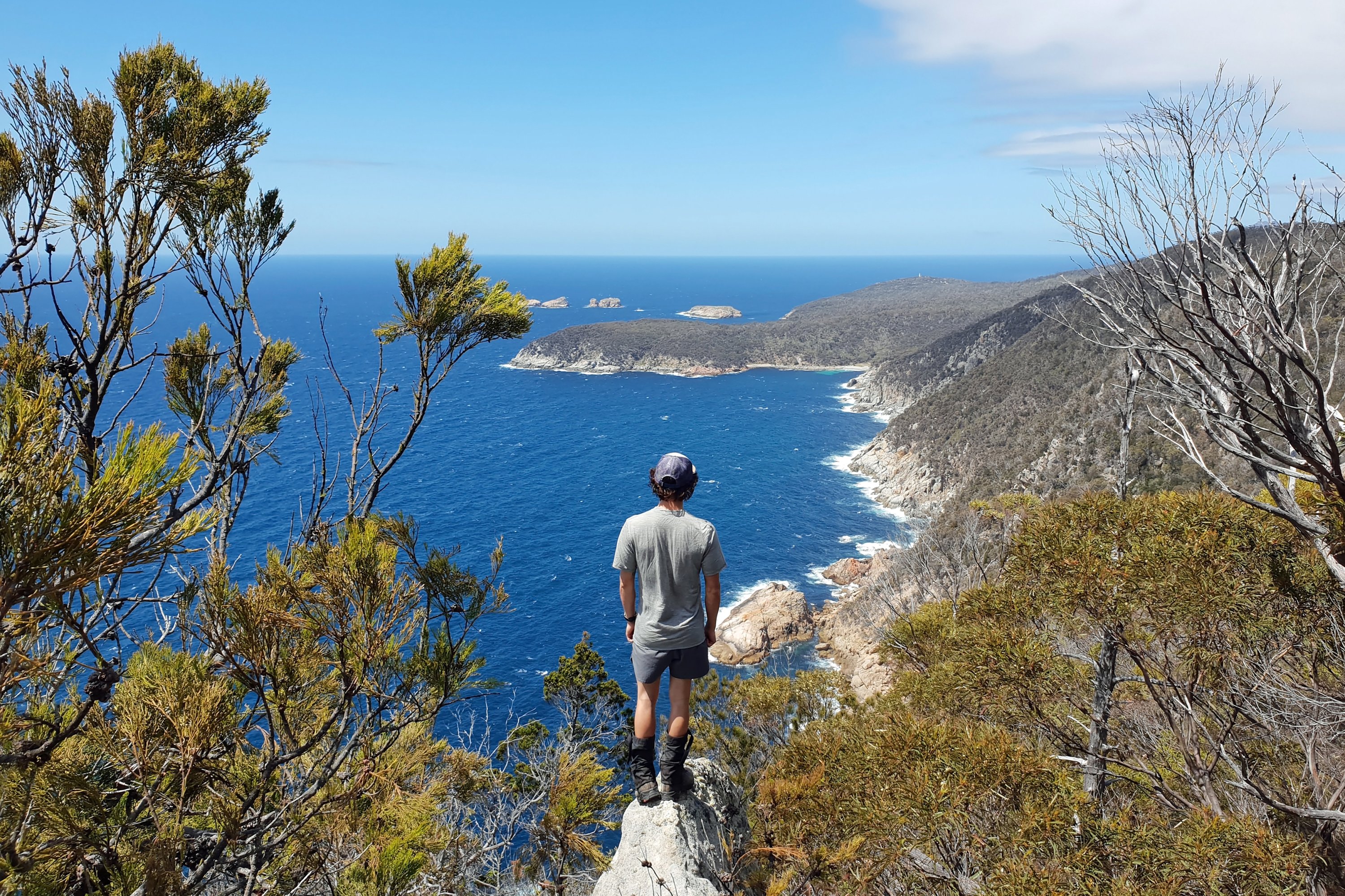 Biru Pasifik yang dalam: Pemandangan dari jalur punggungan begitu menakjubkan sehingga Anda harus terus berhenti untuk menikmatinya, Tasmania, Australia, 19 November 2019. (Foto DPA)