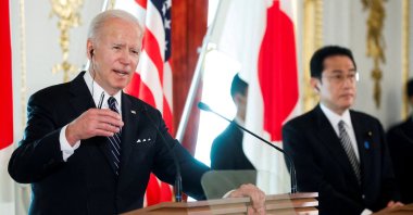 U.S. President Joe Biden speaks during a joint news conference with Japan&#039;s Prime Minister Fumio Kishida after their bilateral meeting at Akasaka Palace in Tokyo, Japan, May 23, 2022. (Reuters Photo)