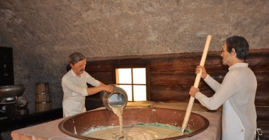 Kars Cheese Museum attracts great attention from locals and foreign tourists as the 18th cheese museum in the world and the first in Turkey, Kars, eastern Turkey, May 23, 2022. (IHA Photo)
