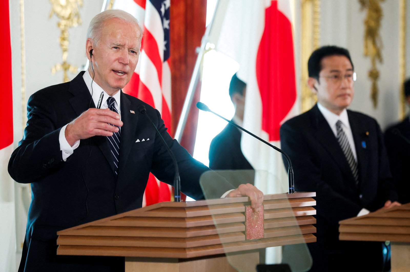 U.S. President Joe Biden speaks during a joint news conference with Japan&#039;s Prime Minister Fumio Kishida after their bilateral meeting at Akasaka Palace in Tokyo, Japan, May 23, 2022. (Reuters Photo)