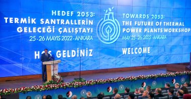 Energy and Natural Resources Minister Fatih Dönmez speaks during an event in the capital Ankara, Turkey, May 25, 2022. (AA Photo)