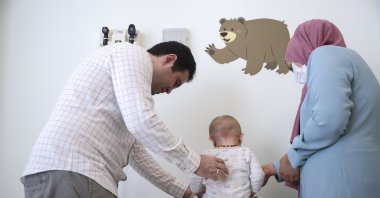 Istanbul's Sultangazi Haseki Training and Research Hospital, Department of Pediatrics, Child Health Follow-up Outpatient Clinic, offers follow-up services free of charge, May 18, 2022. (AA Photo)