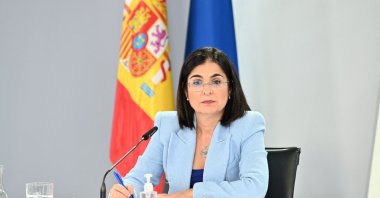 In this handout photograph released by the Spanish Prime Minister&#039;s press office, La Moncloa, Spain&#039;s Minister of Health Carolina Darias attends a press conference in Madrid, Spain, May 25, 2022. (AFP Photo)