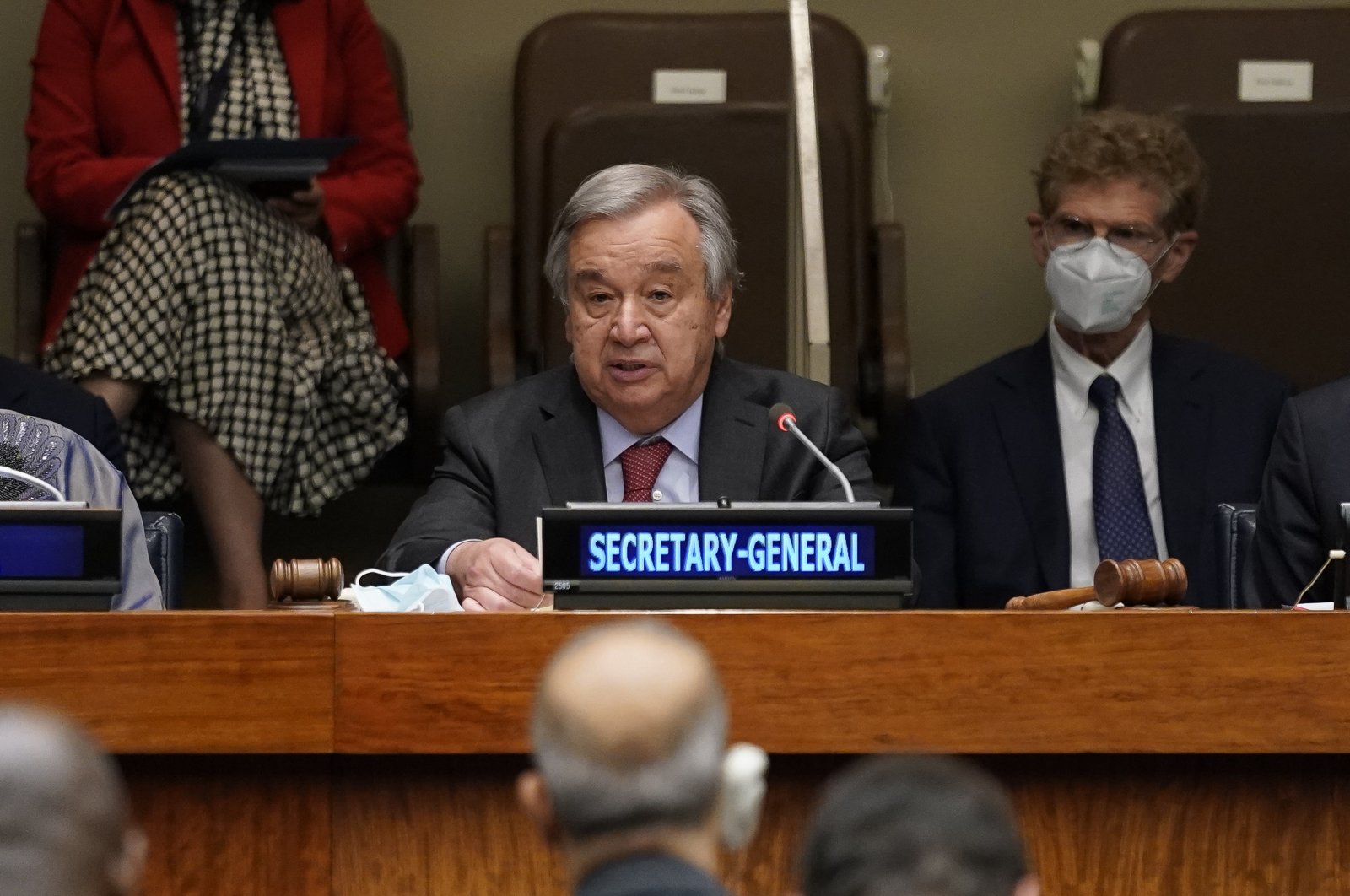 United Nations Secretary-General Antonio Guterres speaks as U.S. Secretary of State Antony Blinken chairs a ministerial meeting on growing food insecurity around the world, which has been exacerbated by Russia&#039;s war on Ukraine, Wednesday, May 18, 2022. (AP File Photo)