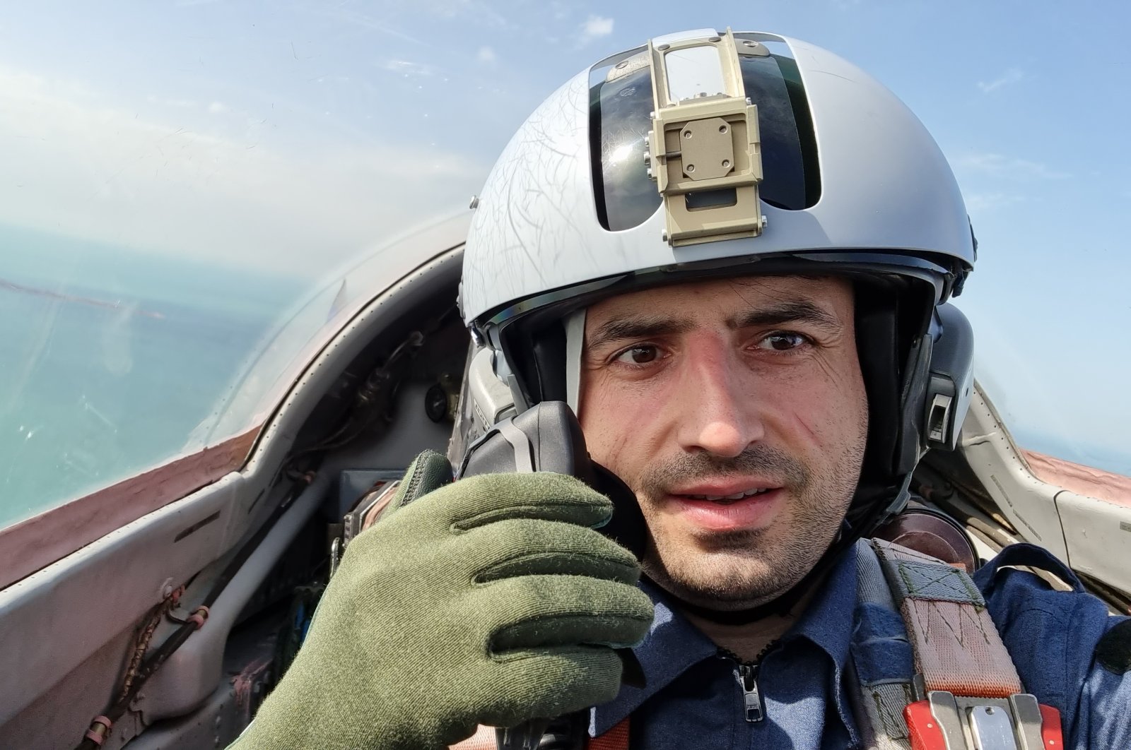 Selçuk Bayraktar, the Chief Technology Officer (CTO) flew the Mikoyan MiG-29, a Russian-made warplane belonging to the Azerbaijan Air Force to Baku to attend the Teknofest, Azerbaijan, May 25, 2022. (AA Photo)