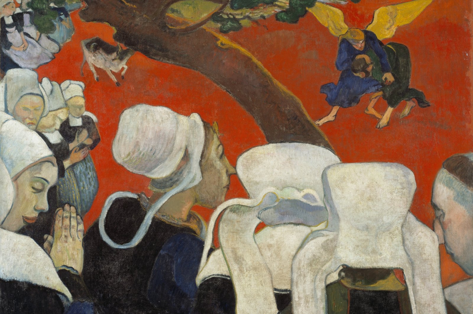 Paul Gauguin&#039;s &quot;Vision of the Sermon (Jacob Wrestling with the Angel)&quot; (1888) is one of the works from a planned National Gallery show of more than 100 paintings and sculptures next year. (DPA)