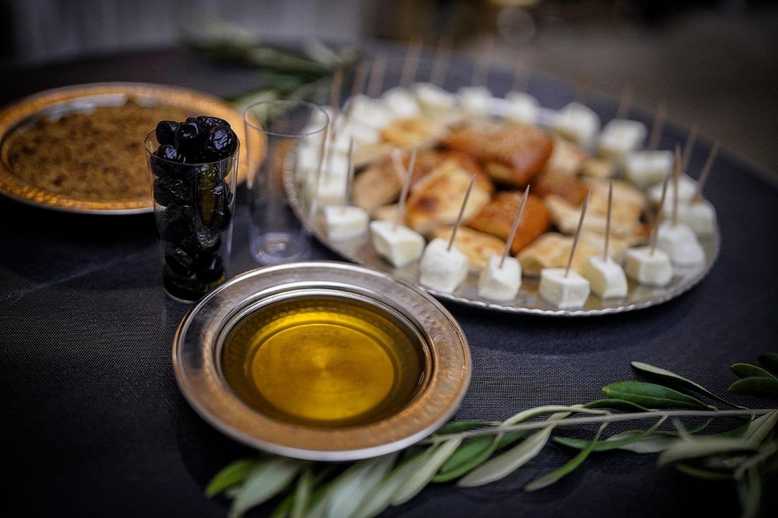 Olive oil and other local products displayed at "Kilis Cuisine from Oylum Höyük (mound) to the Present" event, Istanbul, Turkey, May 27, 2022. (Photo courtesy of Uğur Yıldırım)