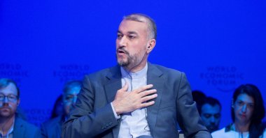 Iranian Foreign Minister Hossein Amirabdollahian gestures during a discussion at the World Economic Forum 2022 (WEF) in the Alpine resort of Davos, Switzerland, May 26, 2022. (Reuters Photo)