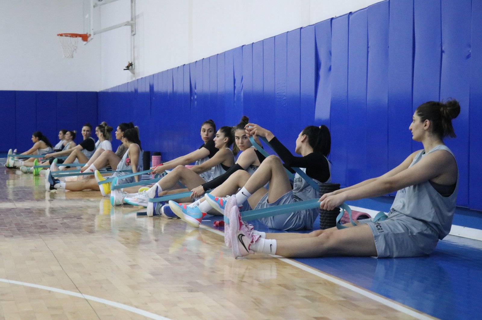 Turkey women&#039;s basketball team attends a training session in Bolu, western Turkey, May 27, 2022. (IHA Photo)
