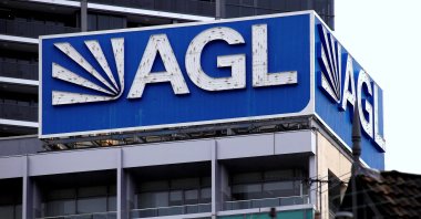 The logo of AGL Energy Ltd., Australia's No. 2 power retailer, adorns the building of their head office in Sydney, Australia, Feb. 8, 2017. (Reuters Photo)