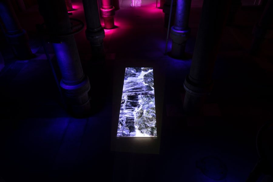 A work on display at the 1st Istanbul Digital Art Festival. (Photo courtesy of the organization)