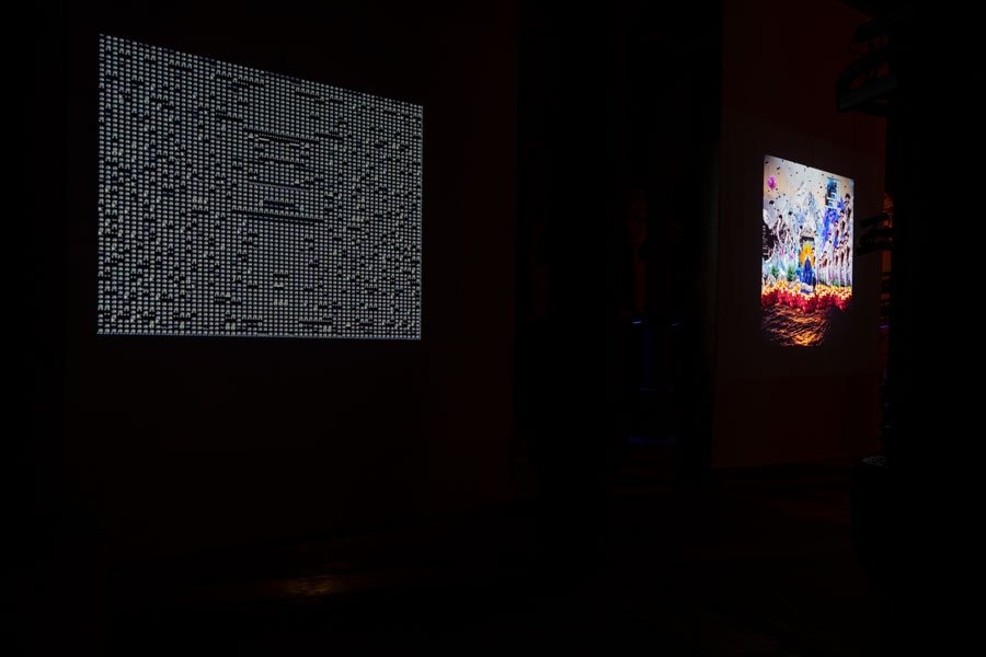 Works on display at the 1st Istanbul Digital Art Festival.  (Photo courtesy of the organization)