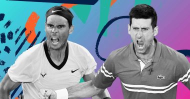 This photo illustration shows Rafa Nadal (L) and Novak Djokovic. (Illustration by Büşra Öztürk)