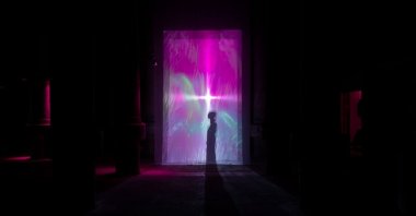 A work on display at the 1st Istanbul Digital Art Festival. (Photo courtesy of the organization)